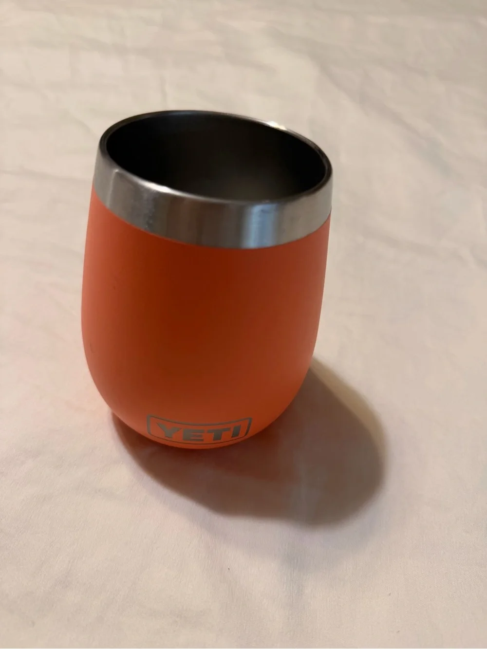 YETI Orange Stainless Travel Tumbler - Insulated Portable Cup